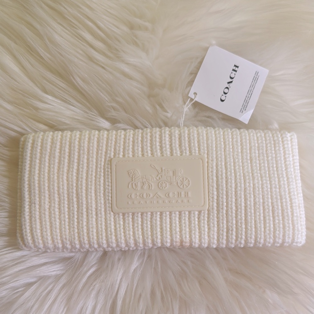 Coach Logo Headband Bag Crean off White One Size NWT